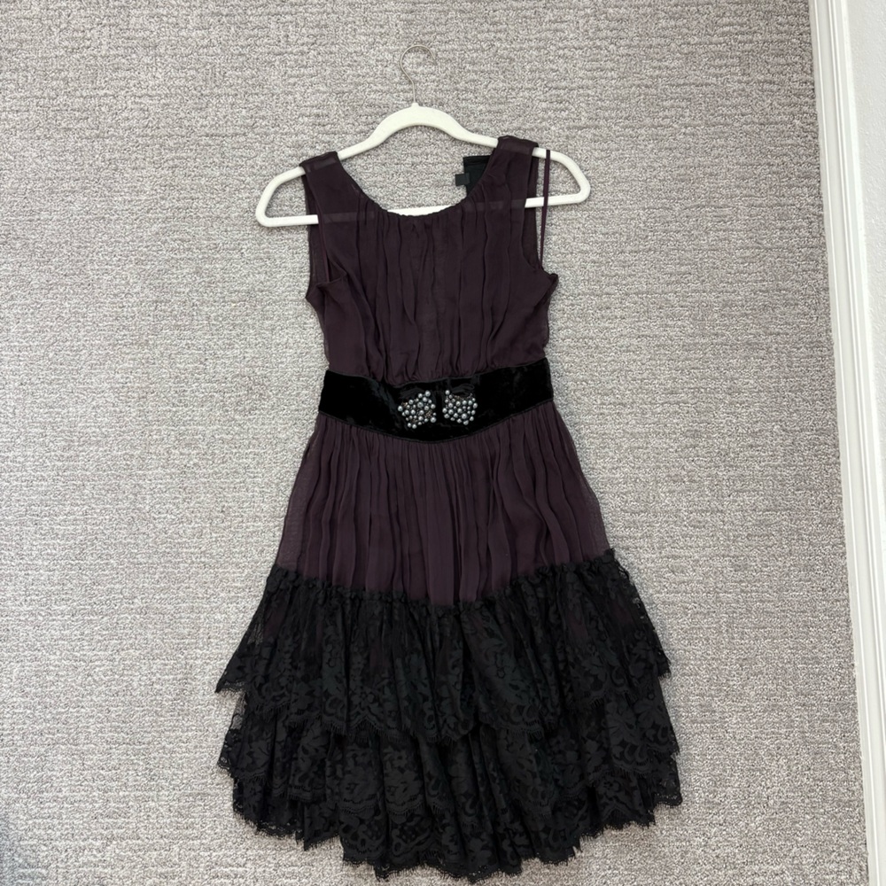 Dolce & Gabbana Sheer Plum Dress